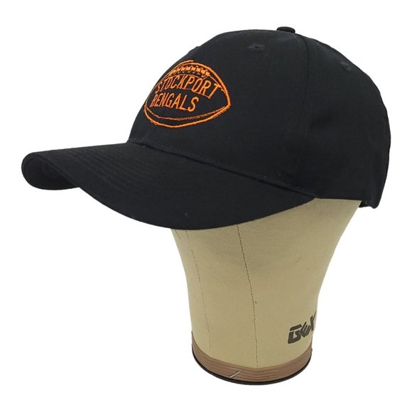 Stockport Bengals Football Embroidered Strapback Cap Trucker Baseball Hat Black - Picture 2 of 12